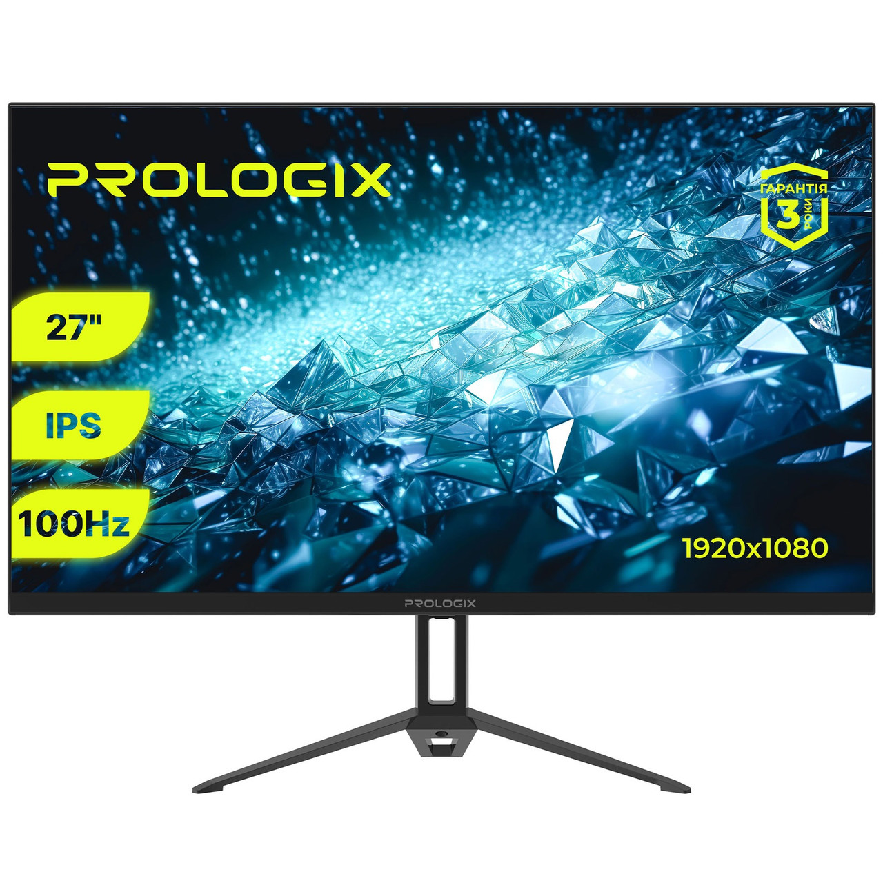 Універсальний монітор Prologix PL2724HE, 27" IPS, 100 Гц, Full HD, Black