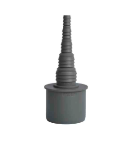 Кінцевик зі штуцером та редукцією 50mm Plastbrno 8-25мм