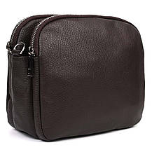 Шкіряна жіноча сумка Virginia Conti Italy — VC02807brown коричнева, фото 4