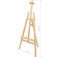 Мольберт Rosa стаціонарний дер. (сосна) Ліра дитяча 56*60*120 см макс вис полотна 87 см (розкладеного,, фото 4