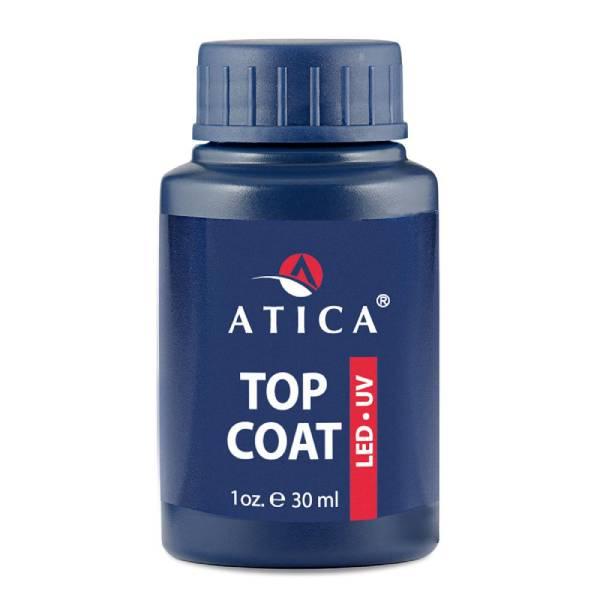 Топ для нігтів Atica Top Gel Coat прозорий, 30 мл