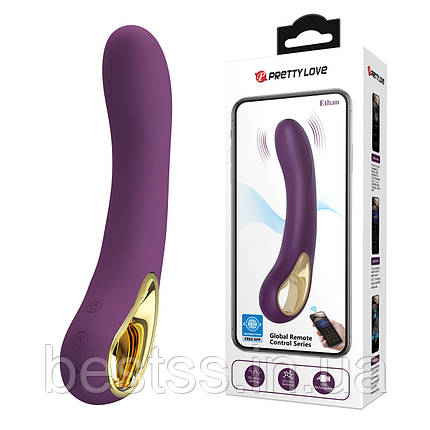 Вібратор з 12 режимами вібрації та управління через додаток Pretty Love Ethan Vibrator Purple, фото 1
