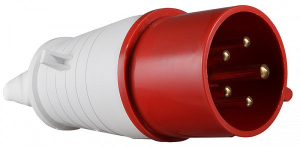 Вилка силова переносна із заземленням 32А/5 (3Р+N+РЕ) 220B IP44 LOGA, фото 1