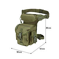 Сумка тактическая на бедро AOKALI Outdoor A90 Camouflage Green 17шт, фото 5