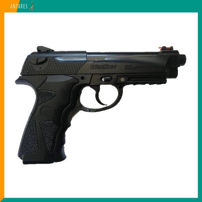 Пневматичний пістолет WinGun 306 Beretta 92 пластик газобалонний CO2 120 м/с Вінган Беретта
