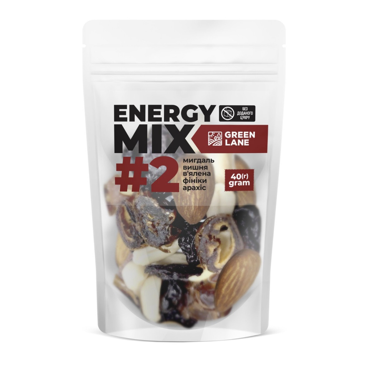 Суміш горіхово-сухофруктова MIX 2, 40г, Green Lane