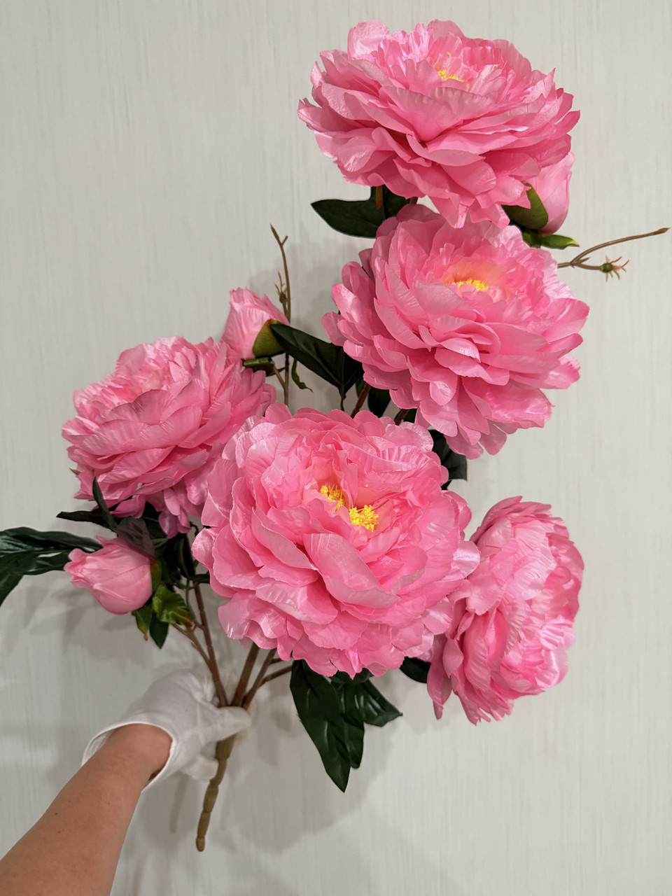 Штучні півонії . Букет штучних півоній гігантела ( 73 см ), фото 1