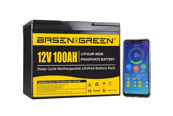 Акумулятор 100Ah LiFePO4 12.8v  BasenGreen з BMS 1280Wh (літій-залізо-фосфатний акумулятор для ДБЖ (UPS)), фото 1