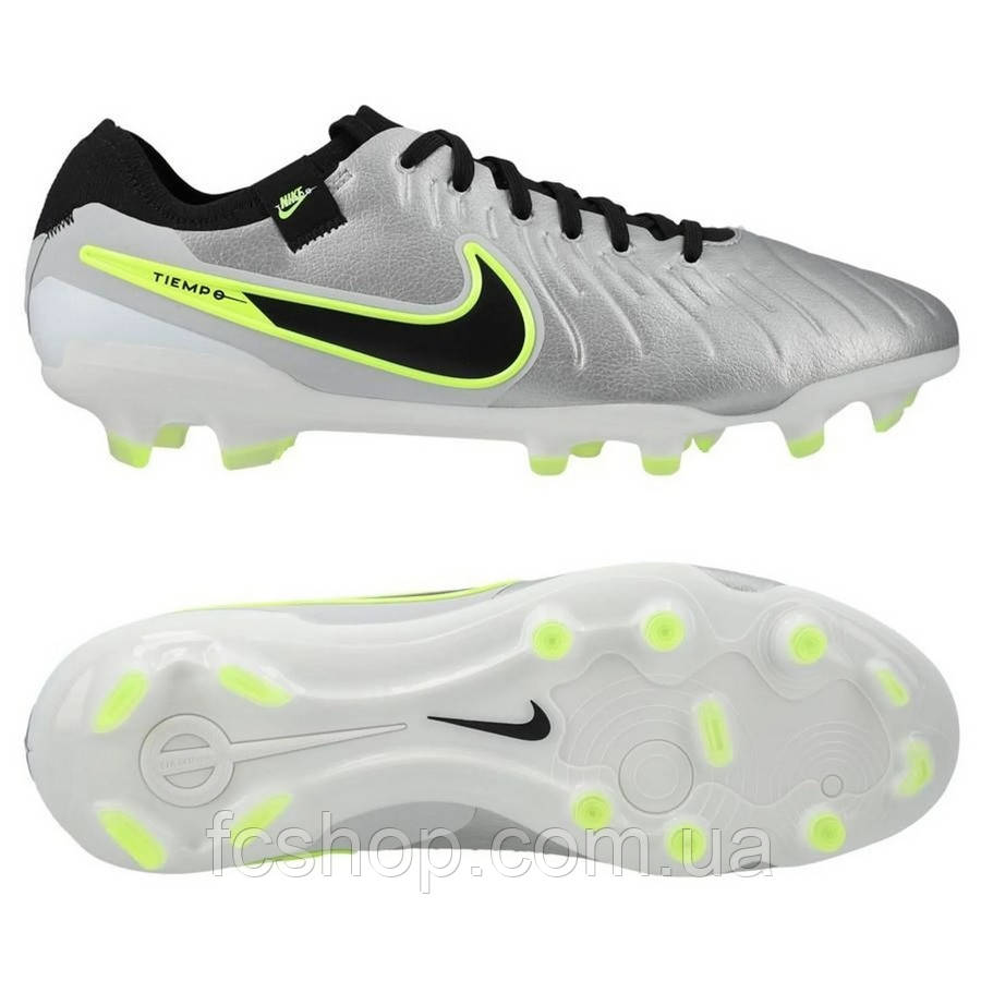 Футбольні бутси Nike Tiempo Legend 10 Pro FG DV4333-001, Срібло, Розмір (EU) — 45