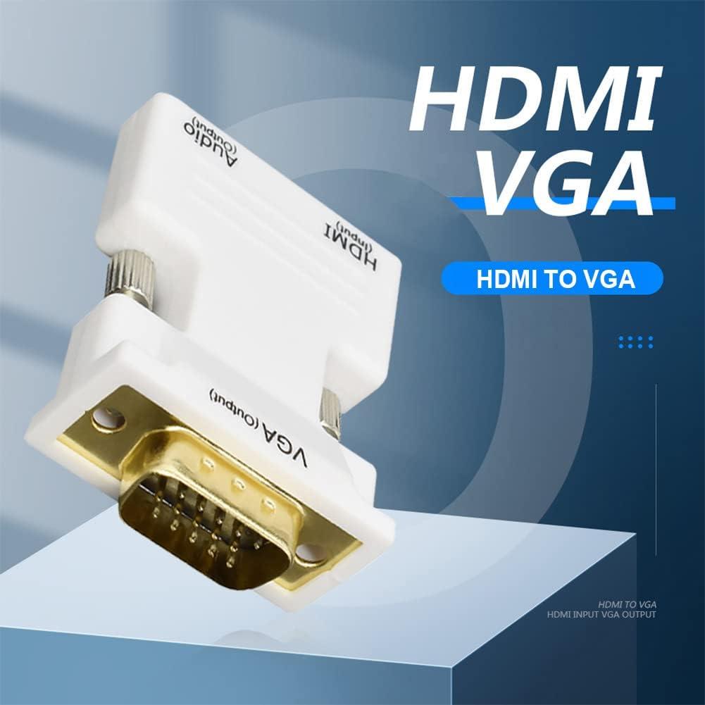 Конвертер перехідник HDMI to VGA Converter 1080P White, фото 1