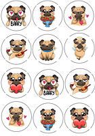 Вафельна картинка собачки №8370