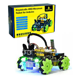 Маневрений збірний робот на колесах 4WD Mecanum, набір для створення STEM робота для дітей