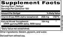 Klaire labs / SFI Health Pure-E Natural D-Alpha & Mixed Tocopherols / Витамин Е 100 капс BX135, фото 4