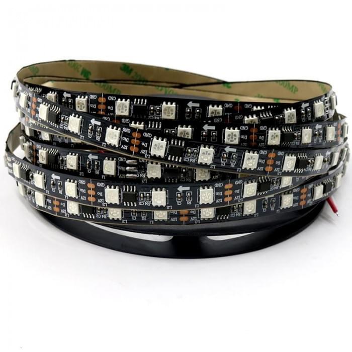 SMD 5050 (60) IP 33 smart WS2811 12V Black PCB (21728)