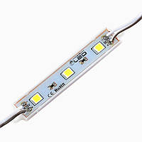 Світлодіодний модуль UkrLed SMD5054 3 діоди CW (холодний білий) (407)