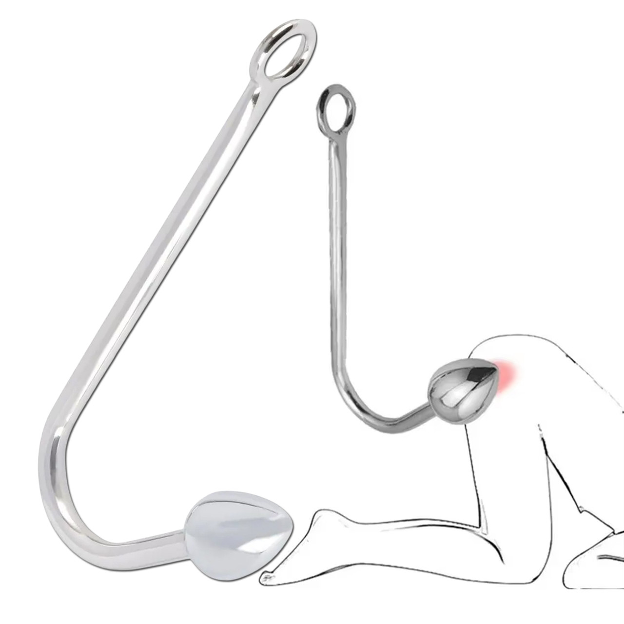 Сріблястий анальний гак Bondage Delight з алюмінію You2Toys Садо-мазо атрибутика