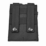 Подвійний пістолетний підсумок для магазинів патрон 9 мм/.223/.38супер "Molle Tactical 9mm2, поясной чехол, фото 3