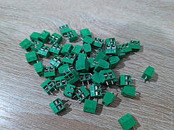 Клемна колодка KF301-2P під пайку Зелена