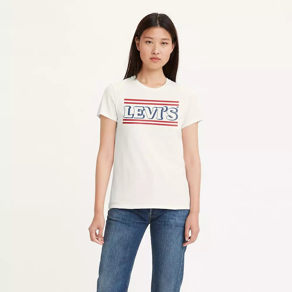 Жіноча футболка з логотипом Levi's 1159842658 (Молочний XS), фото 1