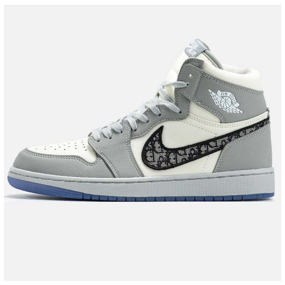 Чоловічі / жіночі кросівки Nike Air Jordan Retro 1 x Dior High, шкіряні високі кросівки найк аір джордан 1 ретро діор