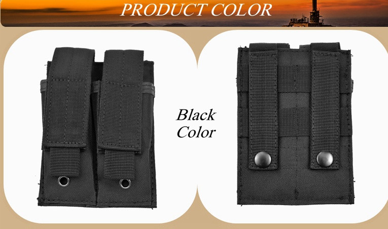 Подвійний пістолетний підсумок для магазинів патрон 9 мм/.223/.38супер "Molle Tactical 9mm2, поясной чехол, фото 1