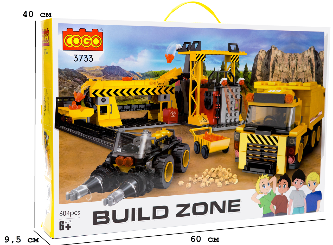 Конструктор "Будівництво" (604 елм.) Будівельна база / COGO, фото 1