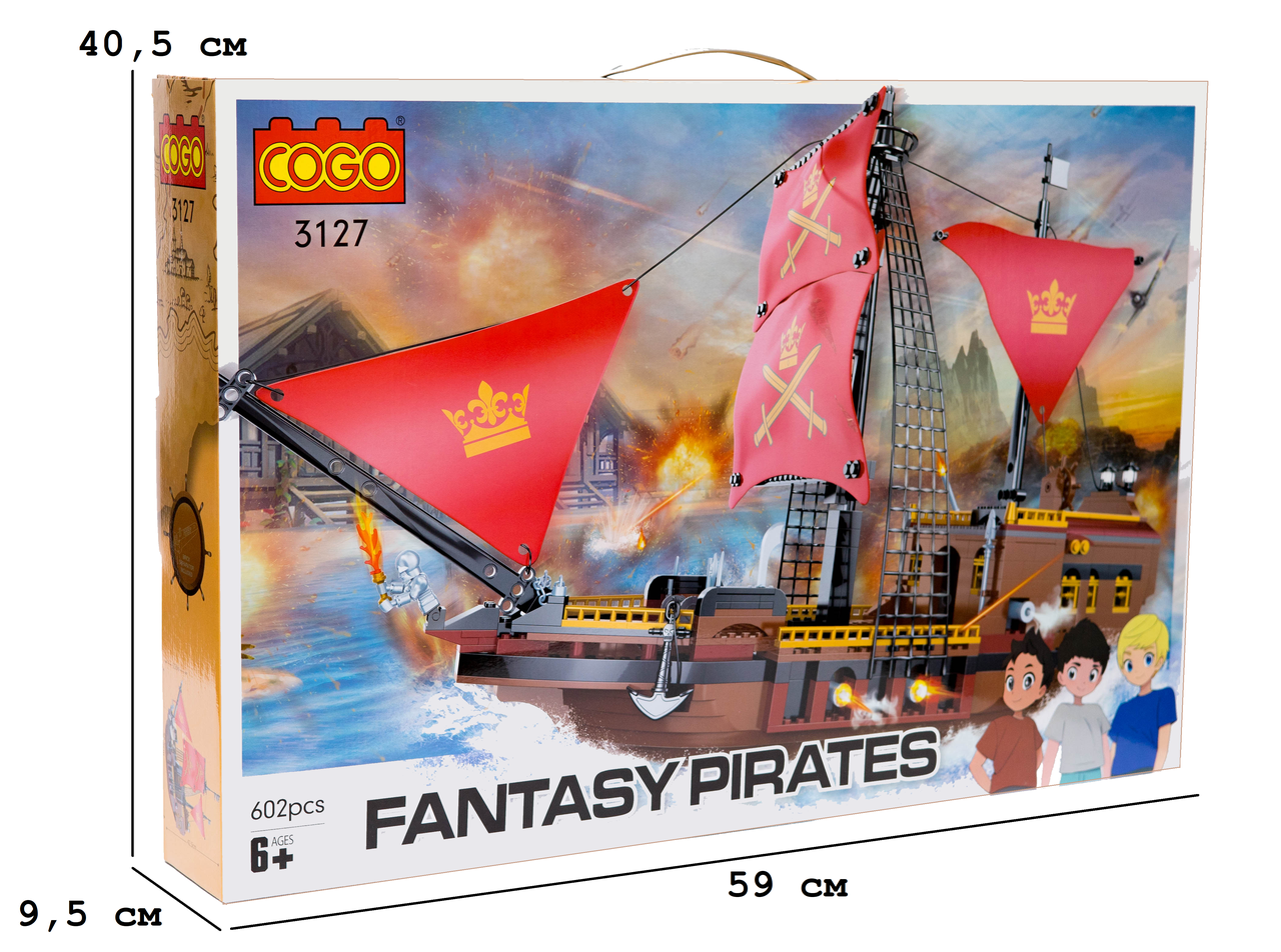 Конструктор "Піратські кораблі" (602 елм.) Королева / COGO, фото 1