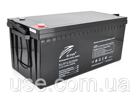 Літій залізо фосфатний акумулятор, 12 V, В, 200 AH, АКБ, тяговий, для інвертора, ДБЖ