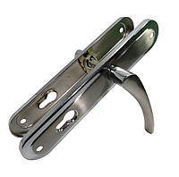 Ручка на планке для входных дверей FUARO 08 длинная планка (матовый никель)