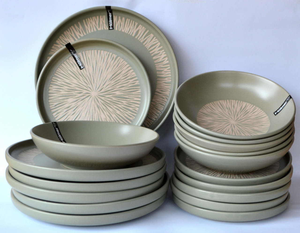 Сервіз Holmer Herb 18 предметів зелений, фото 1