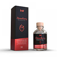 Інтимний їстівний масажний гель Intt Strawberry 30 мл