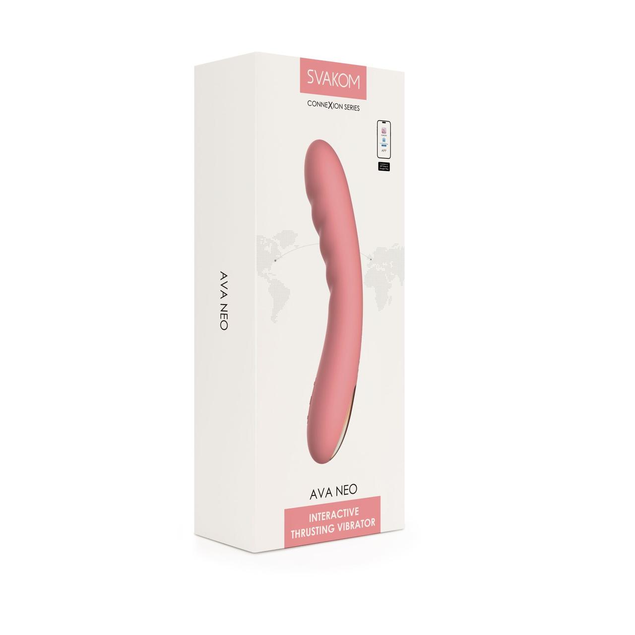 Пульсуючий смарт-вібратор Svakom Ava Neo Peach Pink