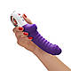 Силіконовий ребристий вібратор для точки G Fun Factory Tiger Violet, фото 7