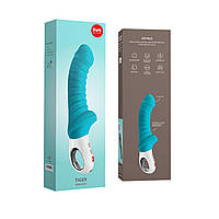 Силіконовий ребристий вібратор для точки G Fun Factory Tiger Petrol