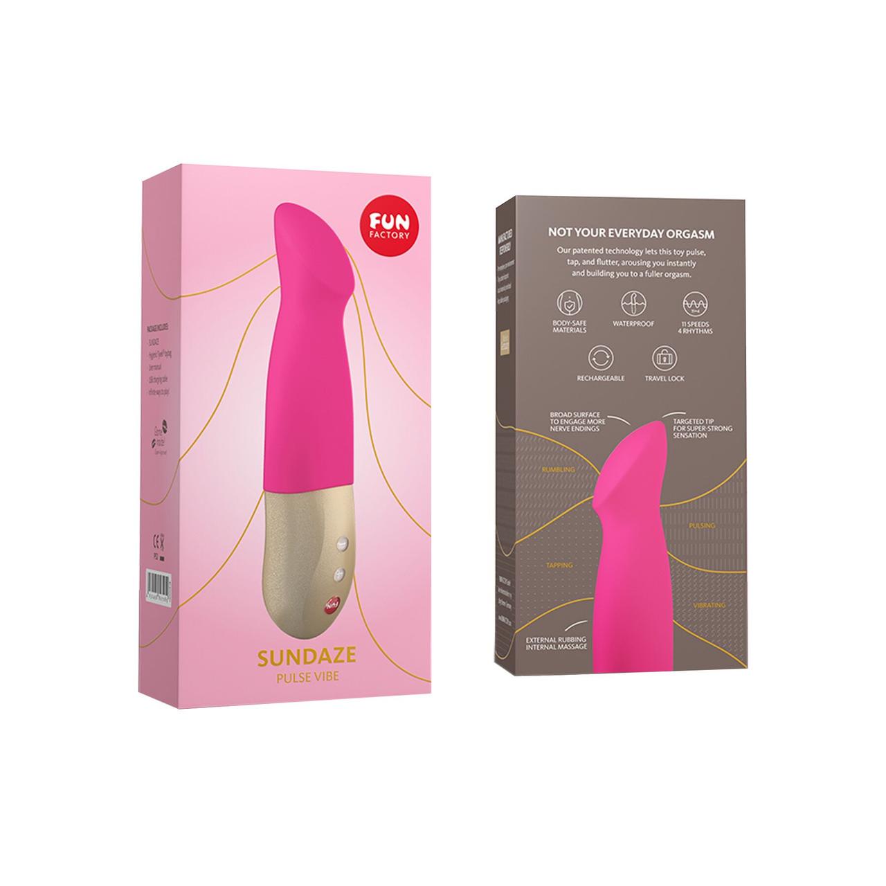Силіконовий вібратор-пульсатор для клітора та точки Sundaze fuchsia pink Fun Factory