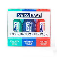 Набір лубрикантів та очищувач Swiss Navy Essentials Variety Pack 3 х 30 мл
