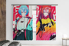 Штори з принтом «Ayanami Rei and Asuka. Evangelion»