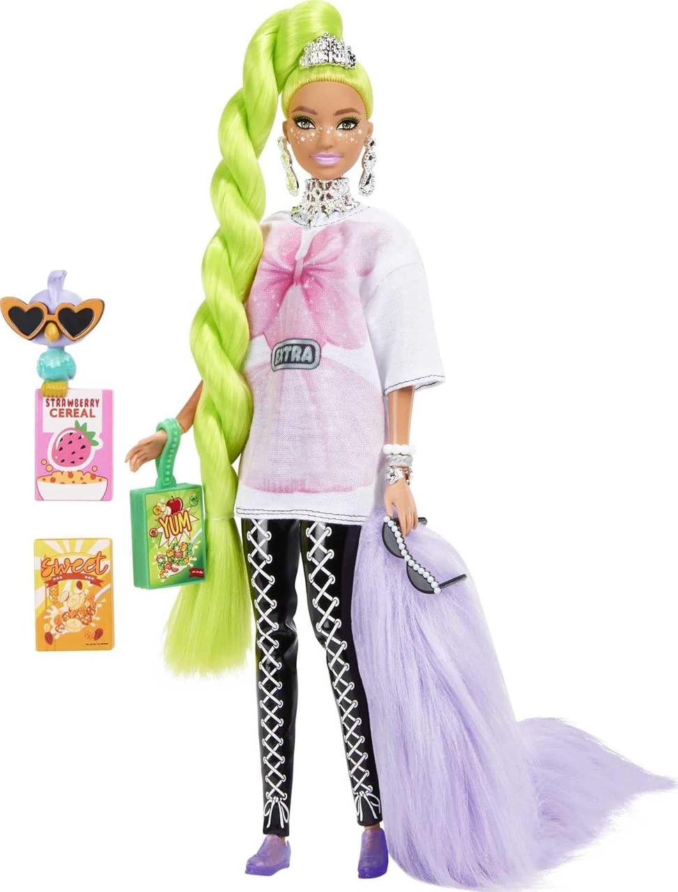 Оригінал Barbie Extra Neon Green Hair Doll, лялька Барбі Екстра неонове волосся - фото 1 - id-p2456604595