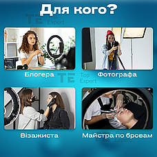 Кільцева лампа 33 см RGB зі штативом на 2 м лампа для селфі лампа для тік тока різнокольорова лампа, фото 6