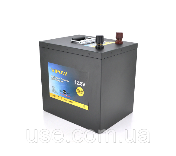 Аккумулятор lifepo4 12V 200Ah, ампер часов, литий железо фосфатный 200 ...