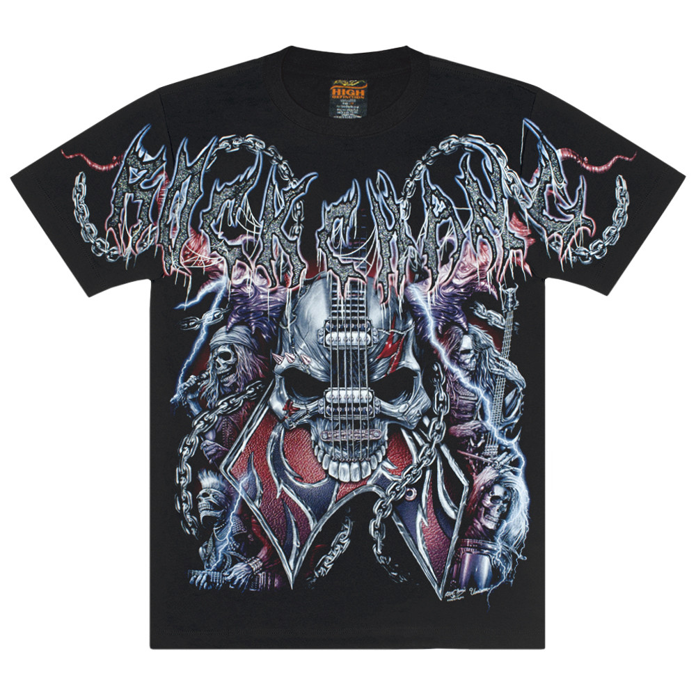 Футболка Guitar Skull - Metal Band (Rock Chang, High Definition Full HD-glow in the dark), Розмір M, фото 1