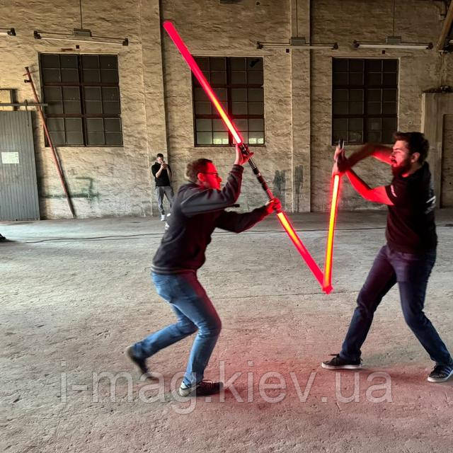 Металлический световой меч двусторонний световой шест купить Киев