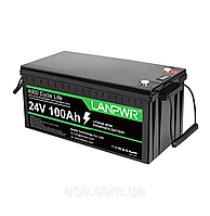 Акумулятор літієвий lifepo4 24v 100ah, ампер годин,2,4 кВт*год, Bluetooth, для інвертора, квартири, глибокого розряду, bms