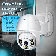 Набір вулична поворотна IP-камера відеоспостереження WiFi HD-68 3 МП камера вайфай зовнішнього спостереження для дому, фото 6