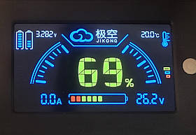 Екран для моніторингу акумулятора BMS Jikong LCD 3.2" 4S-24S Black (3_05854)