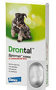 Дронтал Плюс Drontal Plus таблетка зі смаком м'яса від глистів для собак, 1 таблетка на 10 кг