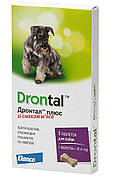 Дронтал Плюс Drontal plus таблетки зі смаком м'яса від глистів для собак, 6 таблеток