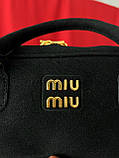 Сумка жіноча Miu Miu чорний замш крос боді Міу Міу, фото 2