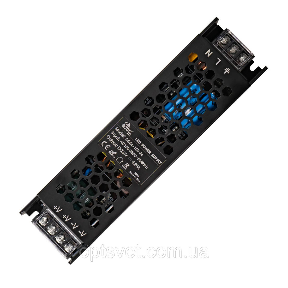 Блок живлення Mi-light для LED стрічки DC24 150 W 100-260 V 6,25 А IP20 (SSGL-150-24)