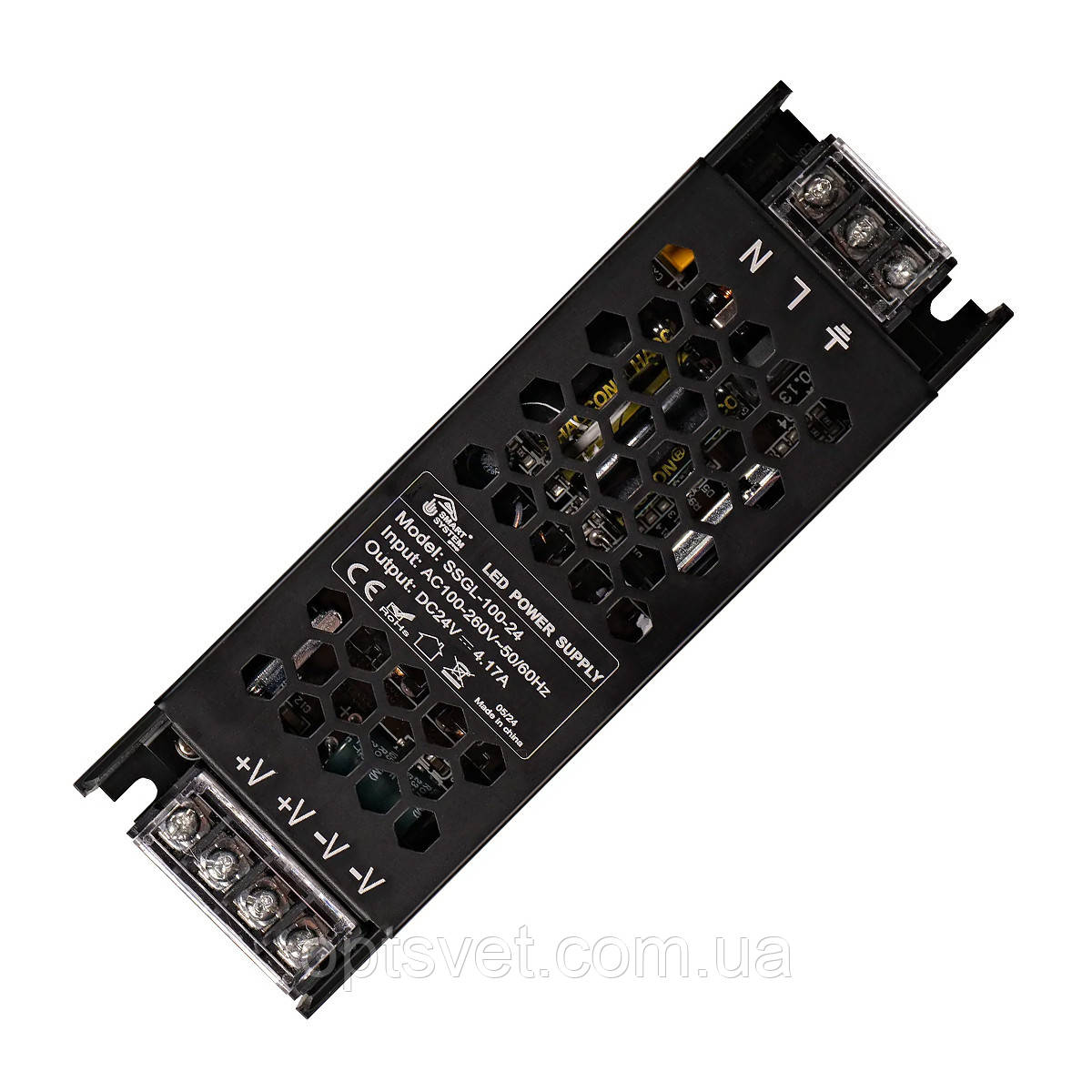 Блок живлення Mi-light для LED стрічки DC24 100 W 100-260 V 4.2 А IP20 (SSGL-100-24), фото 1